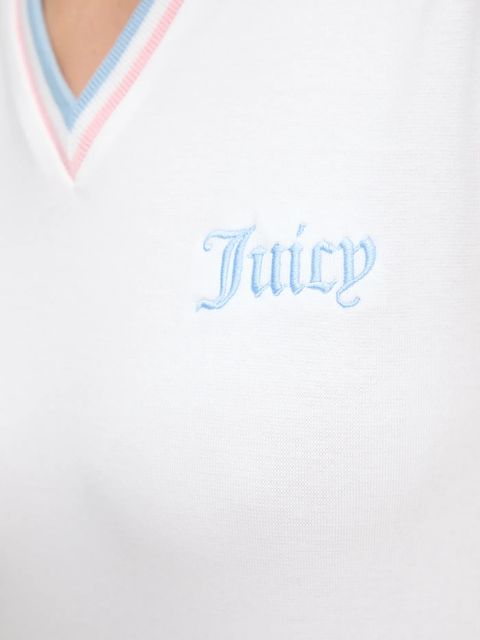 Juicy Couture polo SHRUNKEN POLO TEE damski kolor biały JCWCT225355