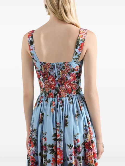 Dolce & Gabbana flower bouquet-print maxi dress - Blue