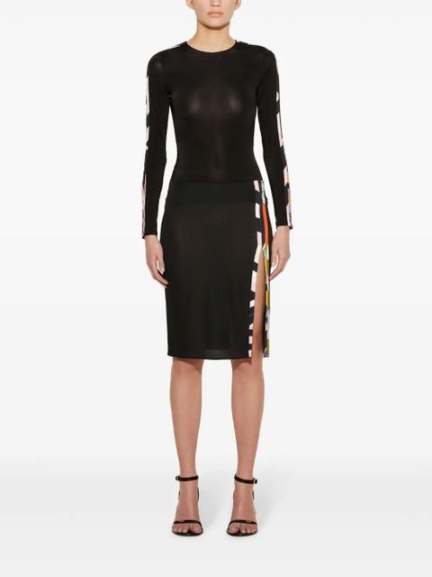 PUCCI Orchidee/Iride-print pencil skirt - Black - zdjęcie produktu nr 2