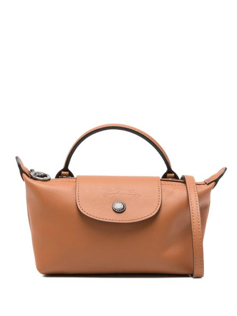 Longchamp Le Pliage Xtra XS embossed-logo mini bag - Brown - zdjęcie produktu nr 1