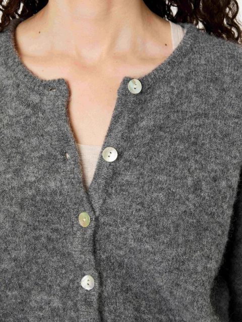 American Vintage Vitow buttoned round-neck cardigan - Grey
