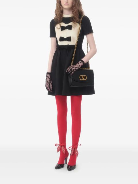 Valentino Garavani Crepe Couture bow-detail mini dress - Black