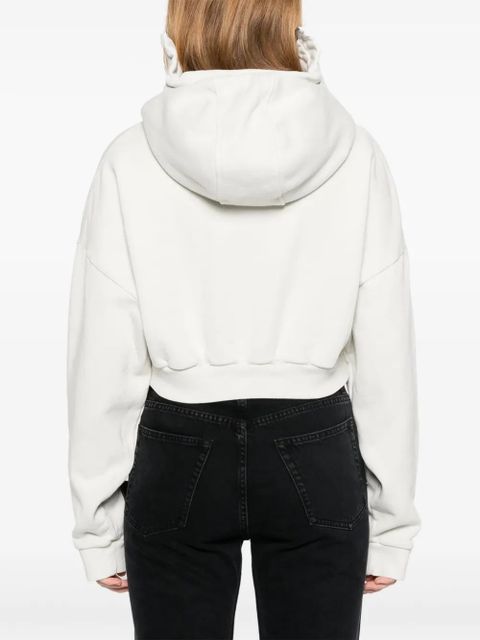 ENTIRE STUDIOS cropped zipped hoodie - Neutrals