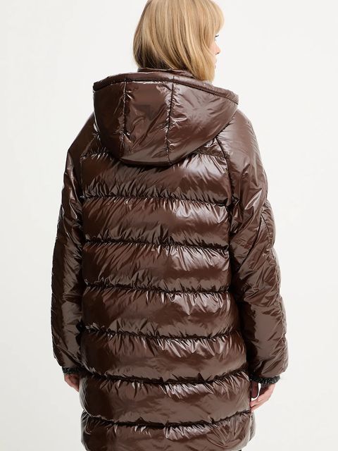 Pinko kurtka kolor brązowy zimowa 105335 A00N