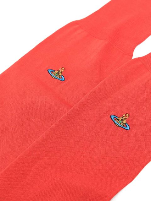 Vivienne Westwood Orb-embroidery socks - Red