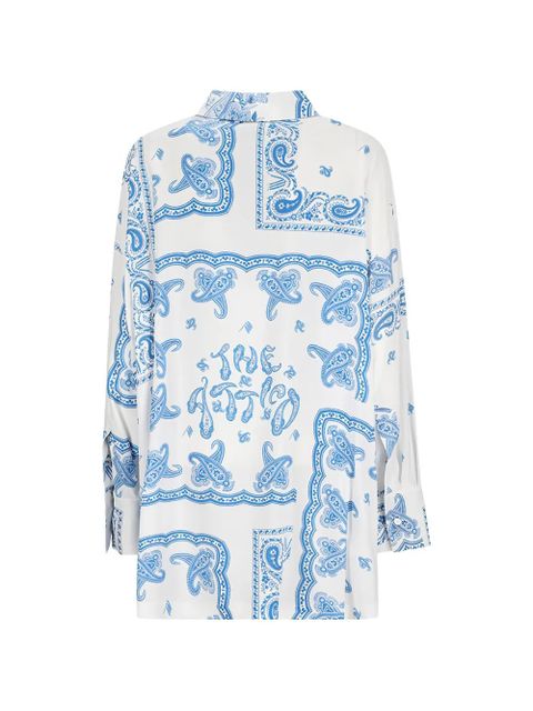 The Attico paisley-print asymmetric shirt - White - zdjęcie produktu nr 2
