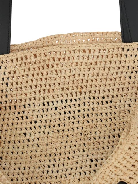 LOEWE medium Punch Hole raffia shoulder bag - Neutrals