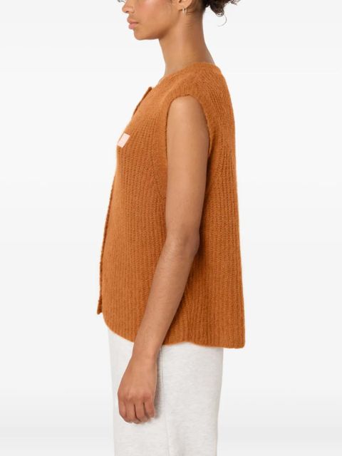 American Vintage East sleeveless button vest - Brown