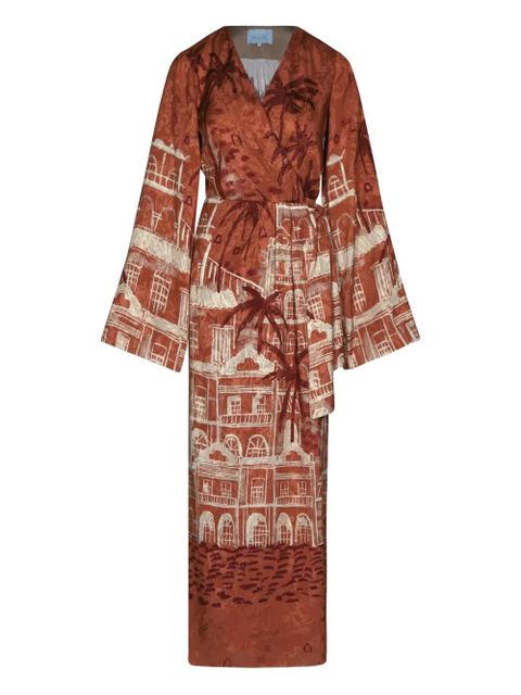 Johanna Ortiz Ollantay printed maxi dress - Red