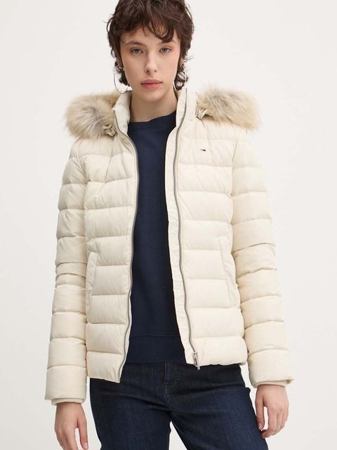 Tommy Jeans kurtka puchowa damska kolor beżowy zimowa DW0DW18312 - zdjęcie produktu nr 1