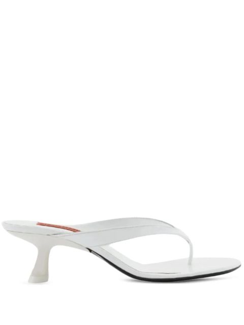 Simon Miller 57mm Beep Thong leather heeled sandals - White - zdjęcie produktu nr 1