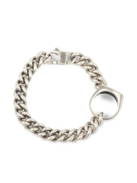 MM6 Maison Margiela signet ring-charm chain bracelet - Silver - zdjęcie produktu nr 1