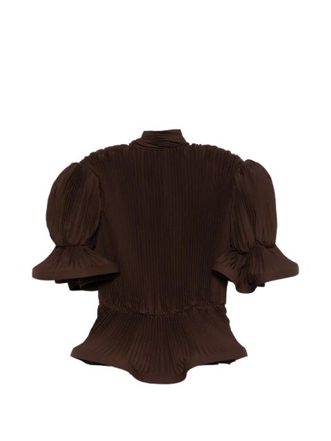 Rowen Rose pleated blouse - Brown - zdjęcie produktu nr 2