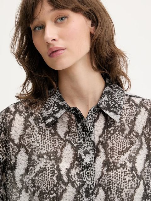 IRO koszula damska kolor czarny relaxed z kołnierzykiem klasycznym WM18ALOUNE