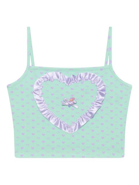 GCDS Polly Pocket heart-print top - Green - zdjęcie produktu nr 1