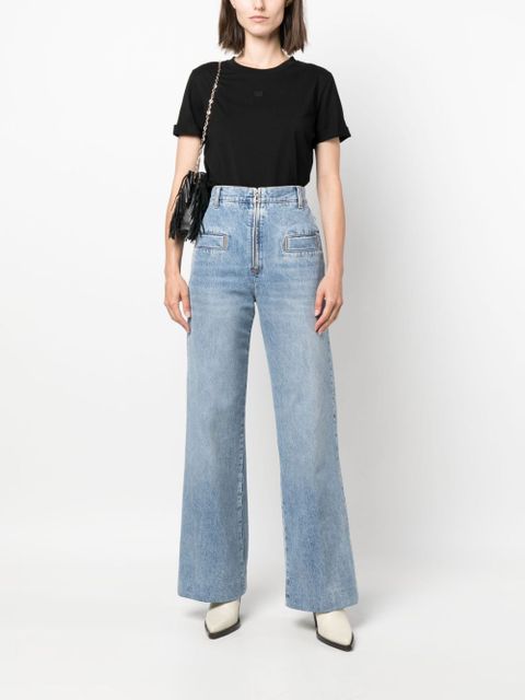 SANDRO high-waisted wide-leg jeans - Blue