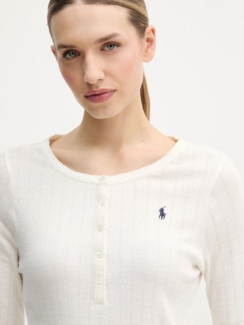 Polo Ralph Lauren piżama bawełniana damska kolor beżowy bawełniana 4P0235