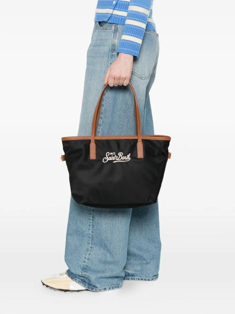 MC2 Saint Barth medium City embroidered tote bag - Black - zdjęcie produktu nr 2