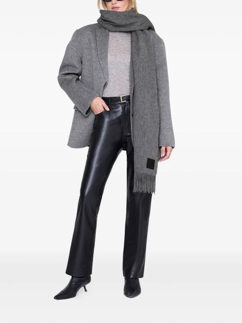 ANINE BING Carley logo-patch beanie - Grey - zdjęcie produktu nr 2