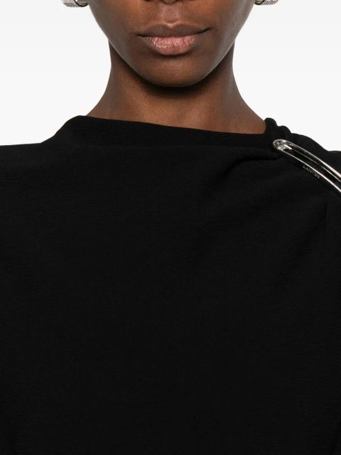 Lanvin safety-pin fringed midi dress - Blue