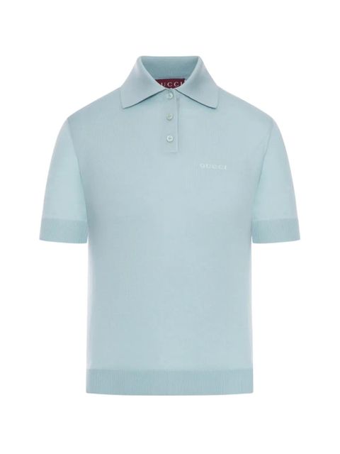 Gucci logo polo top - Blue - zdjęcie produktu nr 1