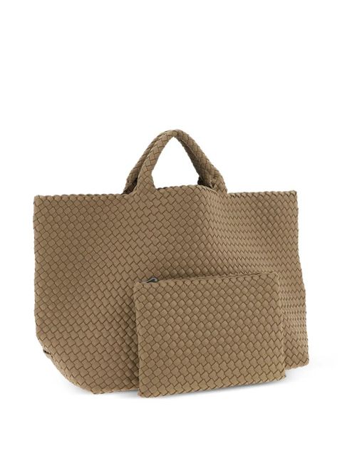 NAGHEDI logo-patch tote bag - Neutrals
