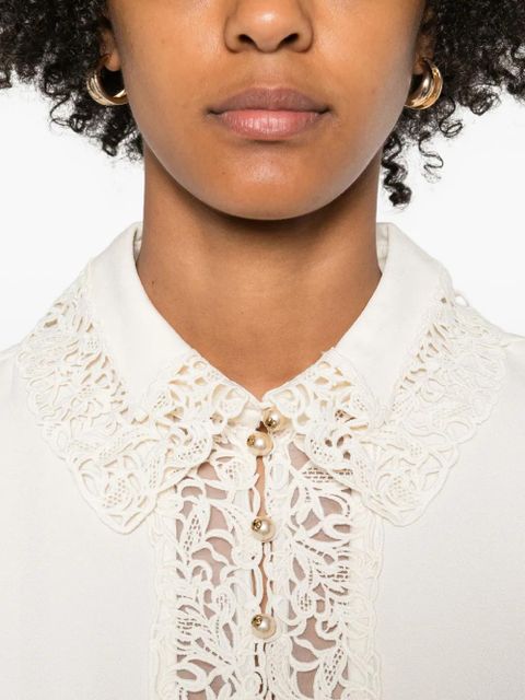 ZIMMERMANN lace-trimmed blouse - Neutrals