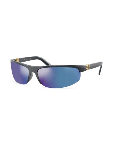 Miu Miu Eyewear navigator-frame sunglasses - Grey - zdjęcie produktu nr 2