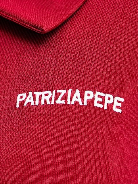 Patrizia Pepe bluza damska kolor czerwony z aplikacją 8K0307 K266