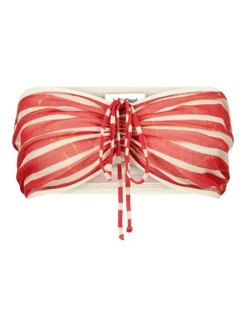 Jean Paul Gaultier Crackling Sailor gathered-striped bandeau - zdjęcie produktu nr 1