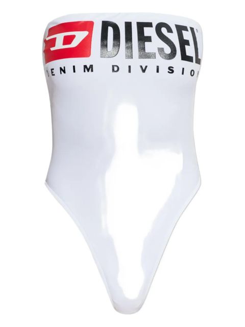 Diesel Cecilia-d-core logo band swimsuit - White