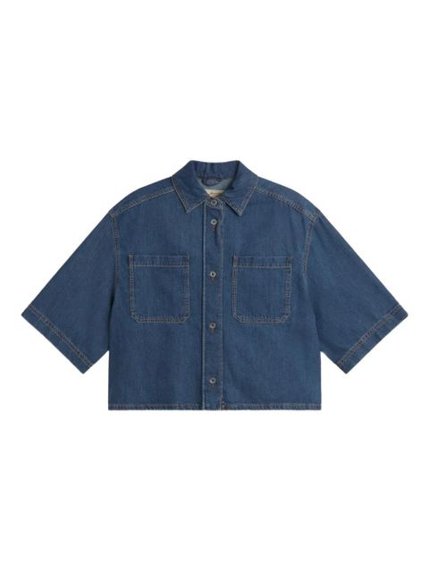 Weekend Max Mara short-sleeve denim shirt - Blue - zdjęcie produktu nr 1
