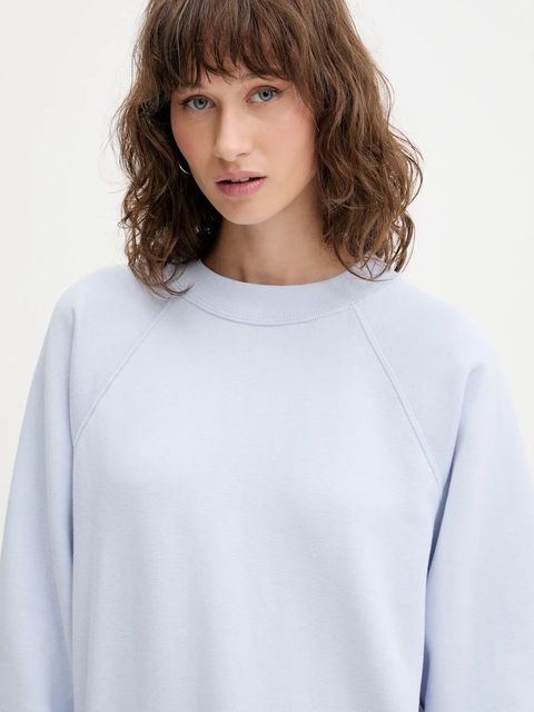 Abercrombie & Fitch bluza damska kolor niebieski gładka KI152-5352-240