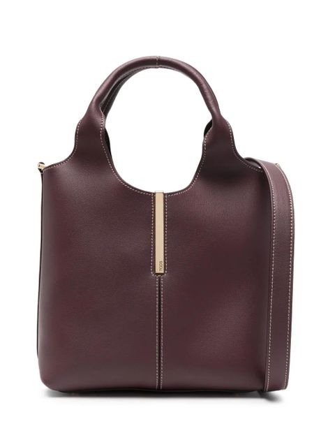 Tod's small Shopping leather tote bag - Red - zdjęcie produktu nr 1