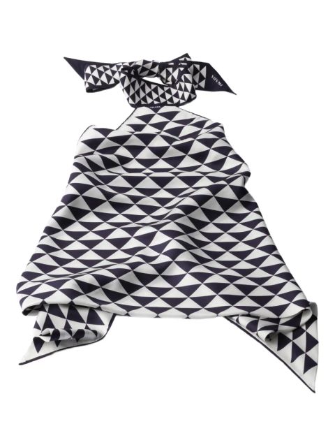 Prada printed silk top - Blue