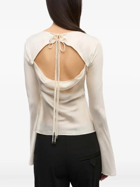 GANNI long-sleeve blouse - White