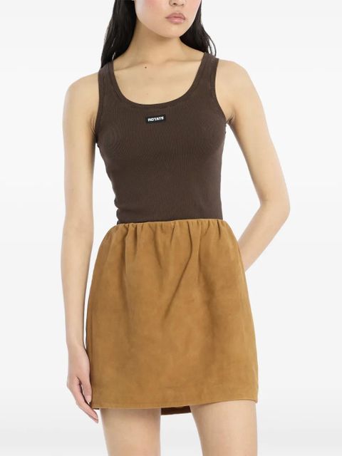 ROTATE BIRGER CHRISTENSEN logo ribbed top - Brown - zdjęcie produktu nr 1