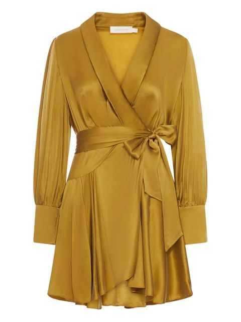 ZIMMERMANN wrap ruffled midi dress - Yellow - zdjęcie produktu nr 1