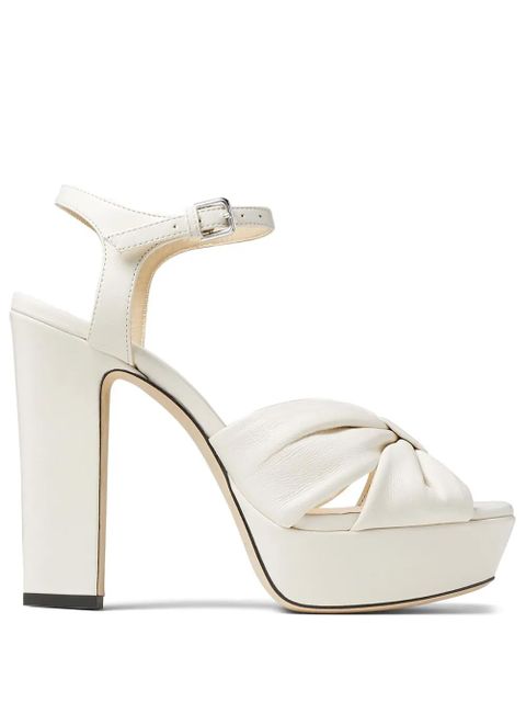 Jimmy Choo Heloise 120mm leather sandals - White - zdjęcie produktu nr 1