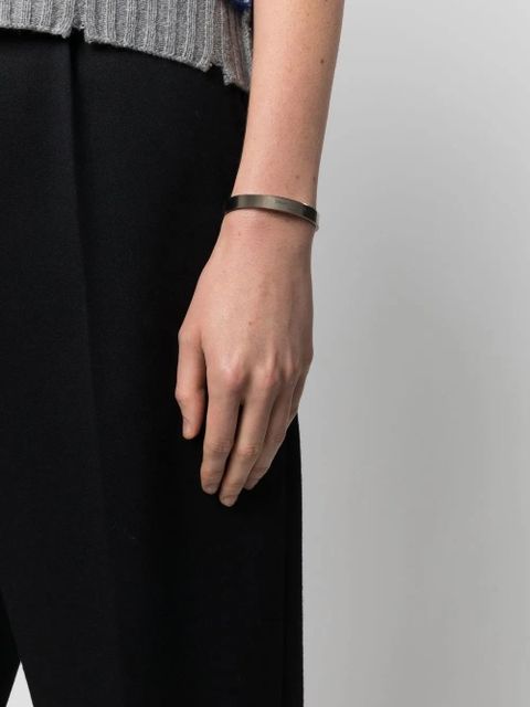 Maison Margiela logo-engraved cuff bracelet - Silver