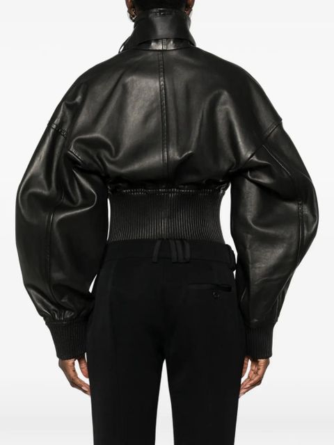 Max Mara ribbed collar jacket - Black