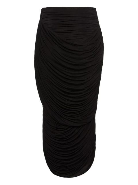 Magda Butrym ruched midi skirt - Black - zdjęcie produktu nr 2