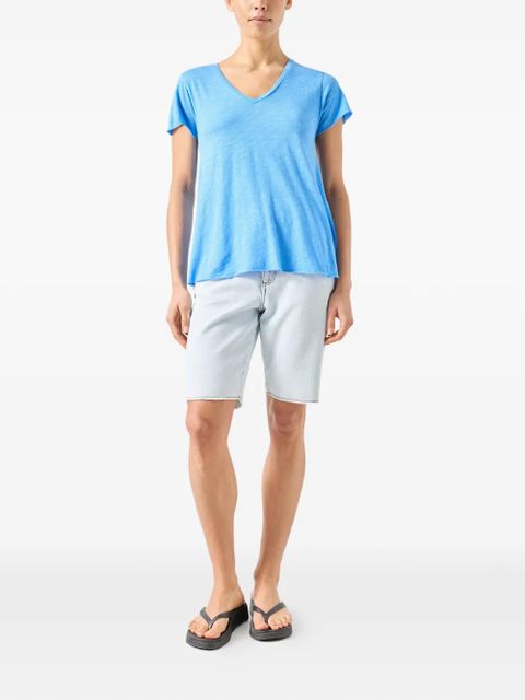 American Vintage Jacksonville V-neck T-shirt - Blue - zdjęcie produktu nr 2