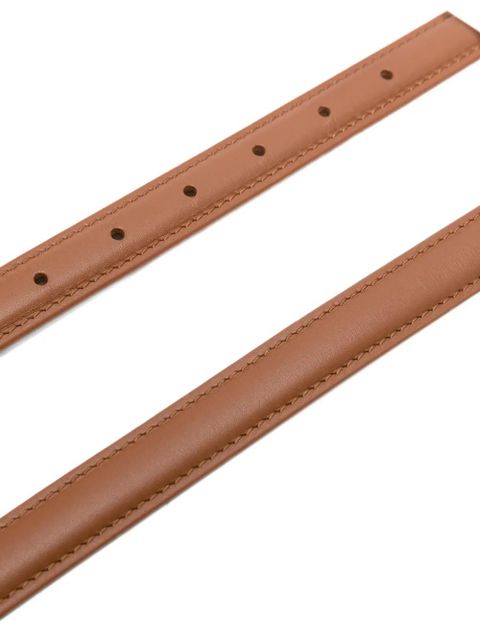 ANINE BING Nicola leather square-buckle belt - Brown - zdjęcie produktu nr 2
