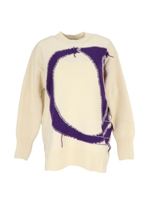 Off-White crewneck graphic top - Neutrals - zdjęcie produktu nr 1