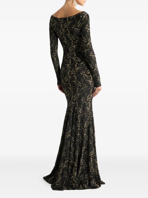 ETRO jacquard paisley motif maxi dress - Black