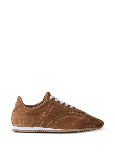TOTEME Flex lace-up leather sneakers - Brown
