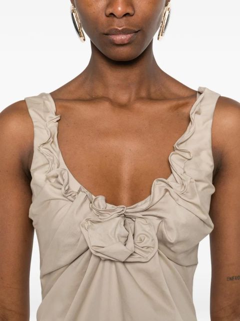 Magda Butrym flower-detail midi dress - Neutrals