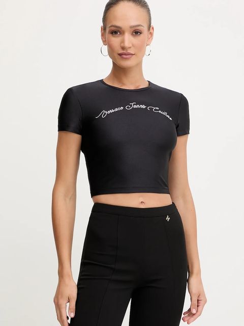 Versace Jeans Couture t-shirt damski kolor czarny 79HAH6A2 N0008 - zdjęcie produktu nr 1