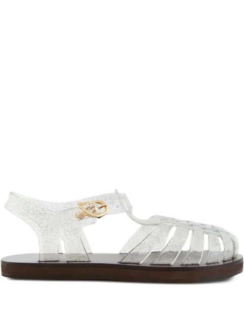 Ancient Greek Sandals Homeria glitter-embellished sandals - White - zdjęcie produktu nr 1